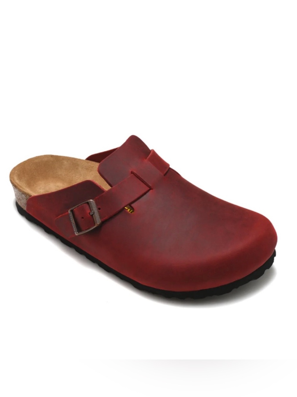 NWT Birkenstock Red Oiled Leather Clogs women’s size 5